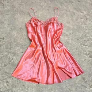 vintage 90s victoria’s secret pink lace slip 1999 sz small sri lanka y2k